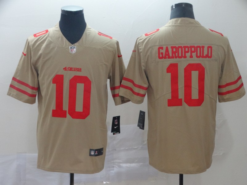 Men's San Francisco 49ers Jimmy Garoppolo #10 Gold Inverted Legend Jersey